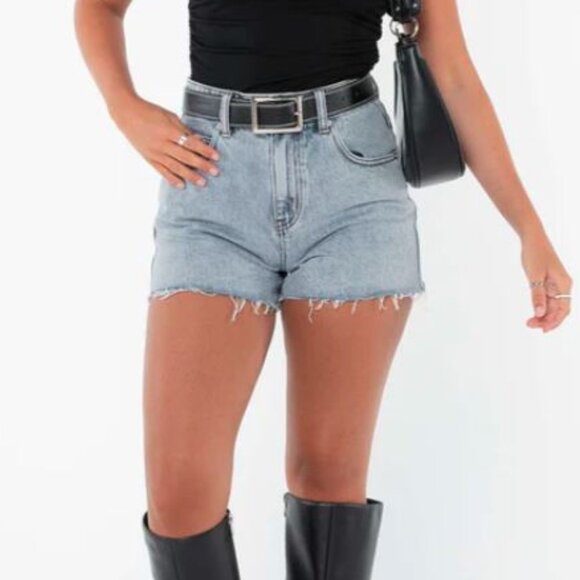 Princess Polly - Laurena Denim Shorts Petite - Size: 2 - Picture 1 of 6